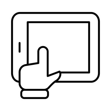 Anahat tablet cihaz pand web simgesi ile 