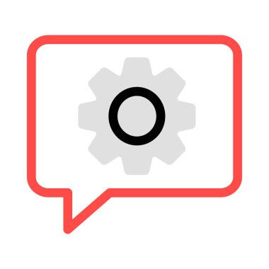 Beyaz arka plan, vektör, illüstrasyon izole sohbet düz simgesi