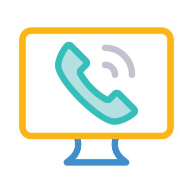 Web telefon simgesi. Vektör çizim