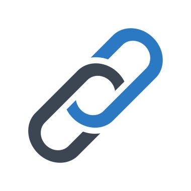 Web bağlantı renk simgesi. Vektör çizim