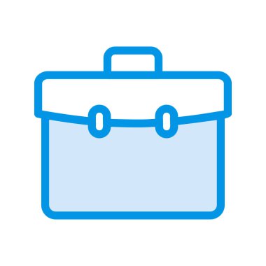 İş çantası beyaz arka planda, vektör çizim 