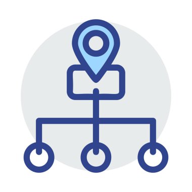 Mavi web renk tasarım simgesi geliştirme için 