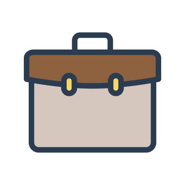 İş çantası beyaz arka planda, vektör çizim 