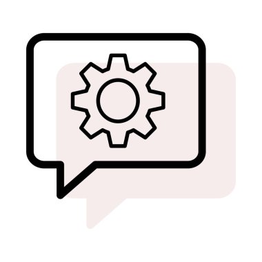 Sohbet simgesi vektör illüstrasyonu 