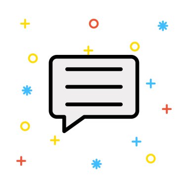 Sohbet simgesi vektör illüstrasyonu 