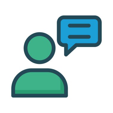 Sohbet simgesi vektör illüstrasyonu 