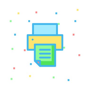 Yazıcı simgesi tasarım, vektör