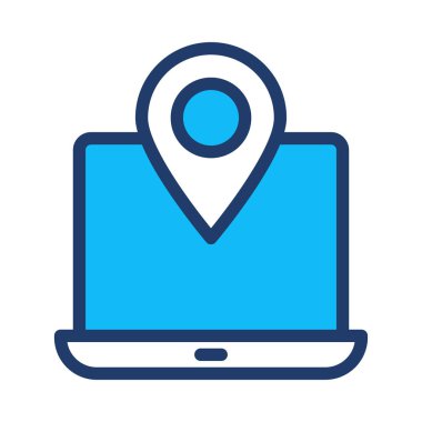 harita pin ikonu vektör illüstrasyonu 