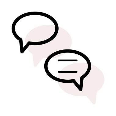 Anahat konuşma balonları, vektör çizim 