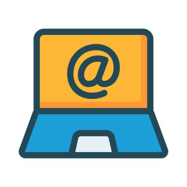 bilgisayar dizüstü simge vektör çizim 