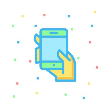 Telefon simgesi vektör illüstrasyonu 