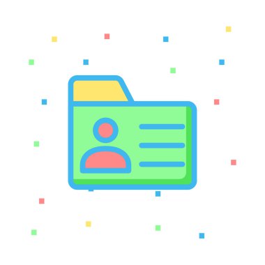 ID kart simgesi vektör illüstrasyonu 