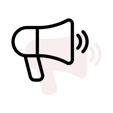 hoparlör düz simgesi beyaz arka plan, vektör, illüstrasyon izole