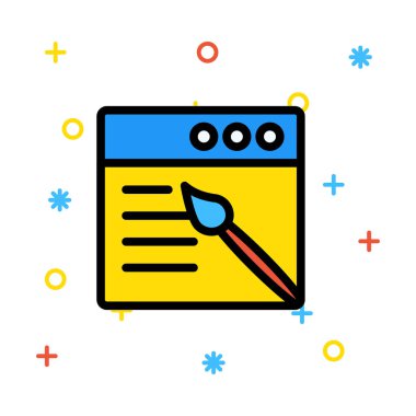 Web renk tasarım simgesi geliştirme için 