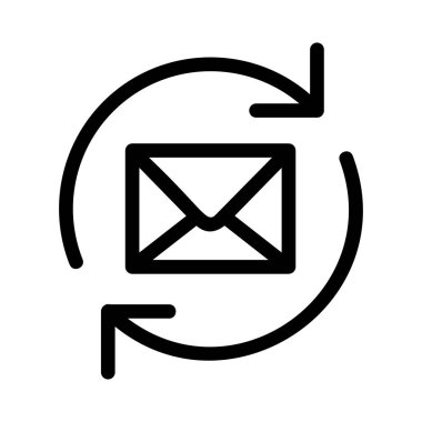 Zarf düz simgesi, vektör illüstrasyonu 