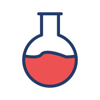 Anahat yuvarlak şişesi izole sıvı ile