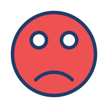 Beyaz arka plan, vektör, illüstrasyon izole emoji düz simgesi