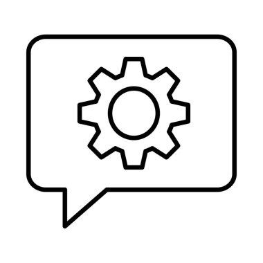 Beyaz arka plan, vektör, illüstrasyon izole sohbet düz simgesi