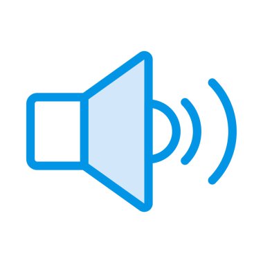 Beyaz arka plan üzerinde vektör illüstrasyon izole hoparlör simgesini 