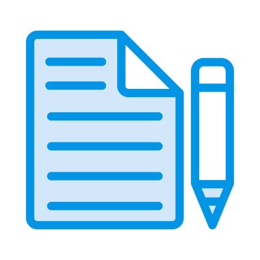 dosya ve kalem web simgesi, vektör çizim 