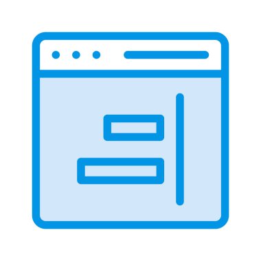 Analitik grafik düz simgesi beyaz arka plan, vektör, illüstrasyon izole