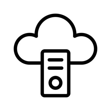 bellek bulut simge vektör çizim 