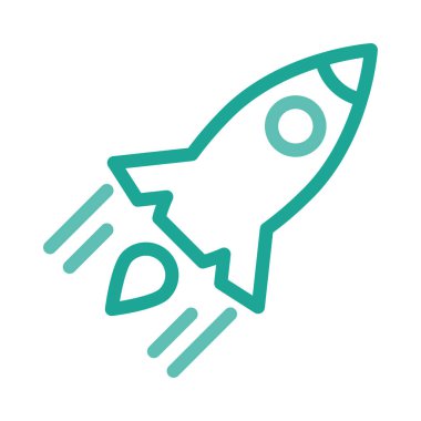 roket ikonu vektör illüstrasyonu