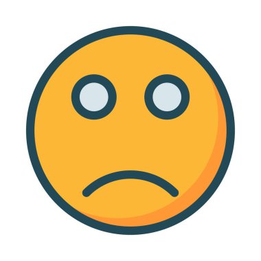 Beyaz arka plan, vektör, illüstrasyon izole emoji düz simgesi