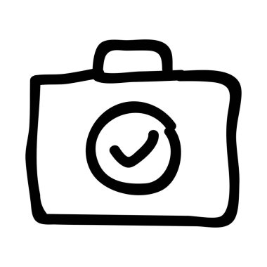 çanta simgesi vektör illüstrasyonu 