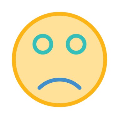 Beyaz arka plan, vektör, illüstrasyon izole emoji düz simgesi