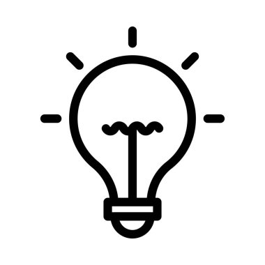 ampul düz simgesi, vektör, illüstrasyon