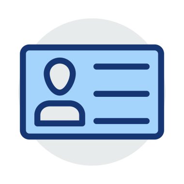 ID kart simgesi vektör illüstrasyonu 
