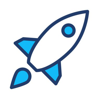 roket ikonu vektör illüstrasyonu