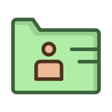 ID kart simgesi vektör illüstrasyonu 