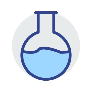 Anahat yuvarlak şişesi izole sıvı ile