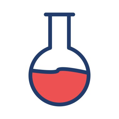 Laboratuvar şişesi düz stil ikonu, vektör çizim 