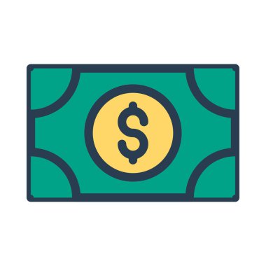 Dolar simgesi vektör illüstrasyonu  