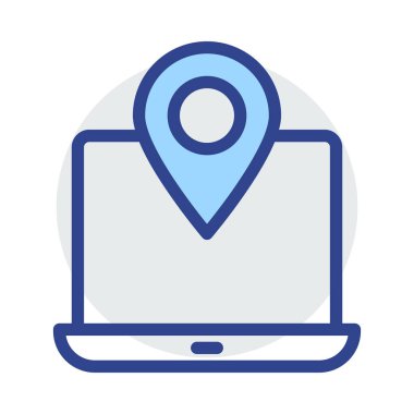 Mavi web renk tasarım simgesi geliştirme için 