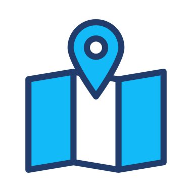 harita web simgesi vektör illüstrasyonu