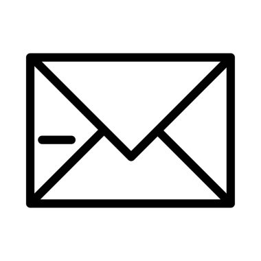 Zarf düz simgesi, vektör illüstrasyonu 