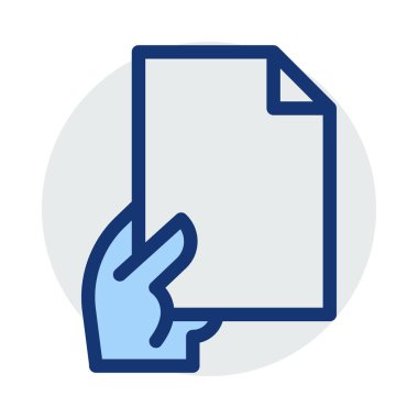 El ve belge web simgesi, vektör çizim 