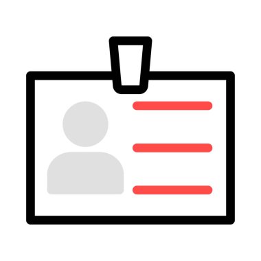 ID kart simgesi vektör illüstrasyonu 