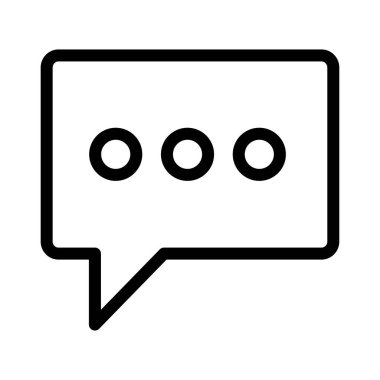 Sohbet simgesi vektör illüstrasyonu 