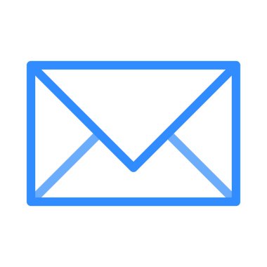 Zarf düz simgesi, vektör illüstrasyonu 