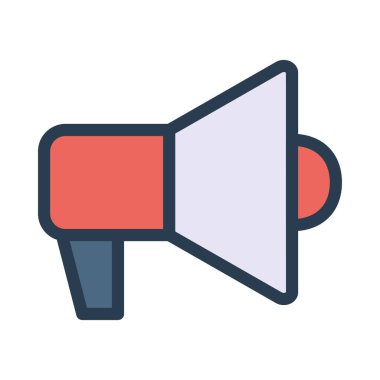 hoparlör düz simgesi beyaz arka plan, vektör, illüstrasyon izole