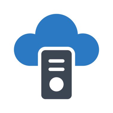 bellek bulut simge vektör çizim 