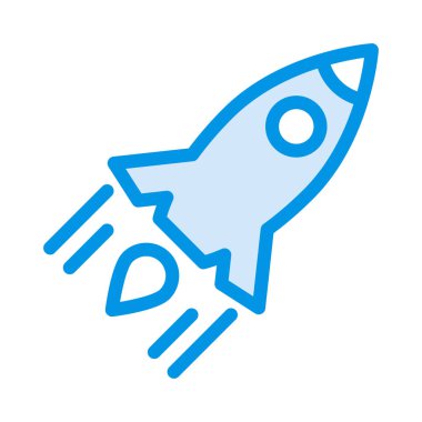 roket ikonu vektör illüstrasyonu