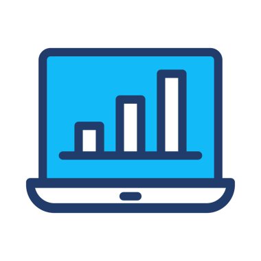 bilgisayar dizüstü simge vektör çizim 