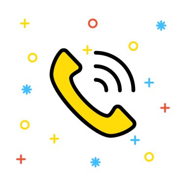 Telefon simgesi vektör illüstrasyonu 