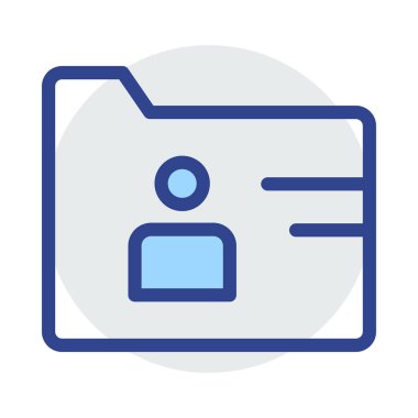 ID kart simgesi vektör illüstrasyonu 